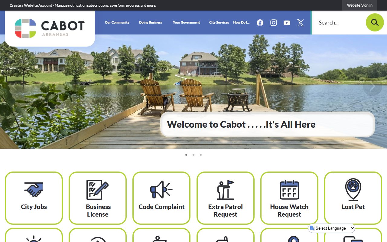Cabot Arkansas city records and public information portal