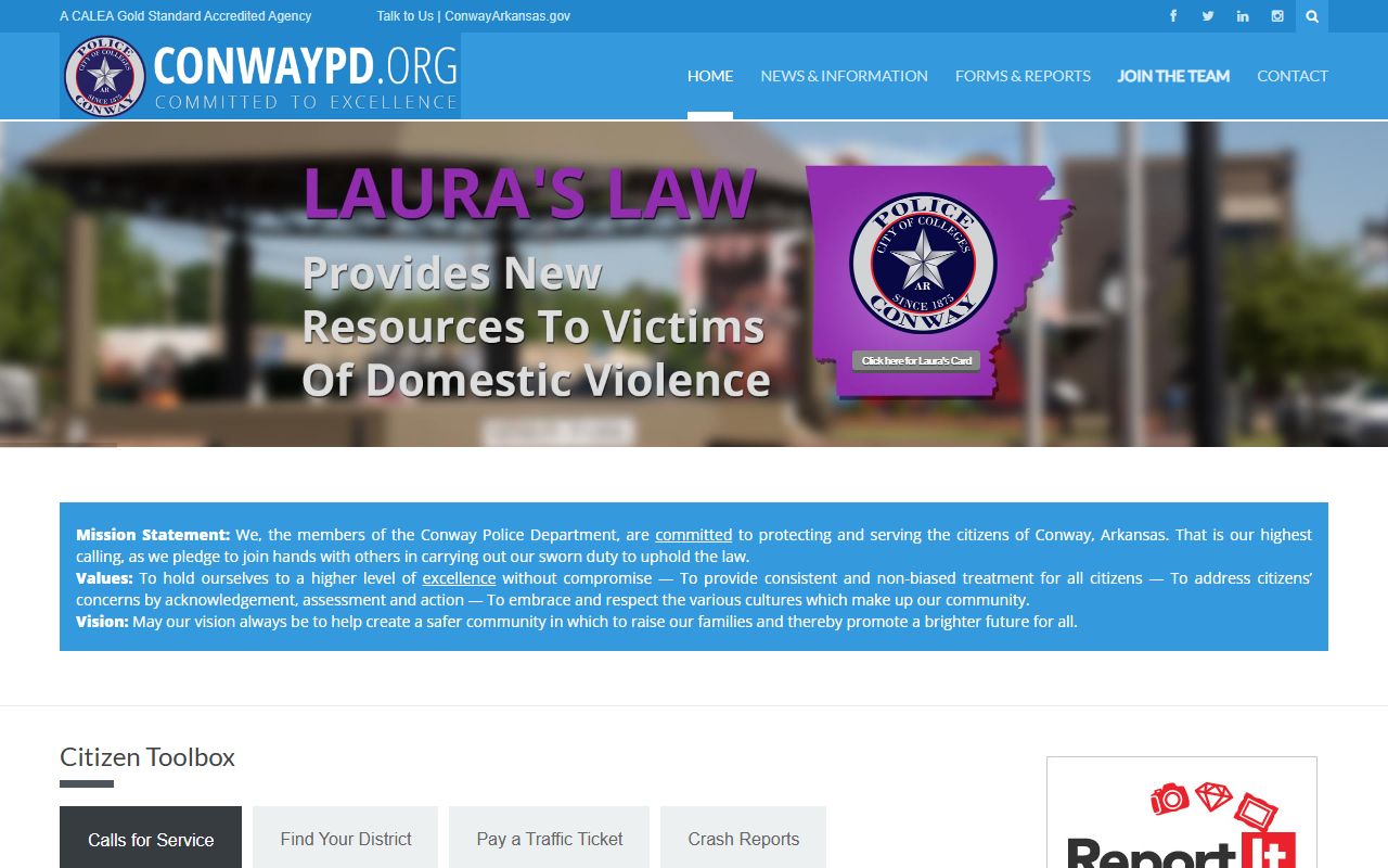 Conway Police Department public records and online services