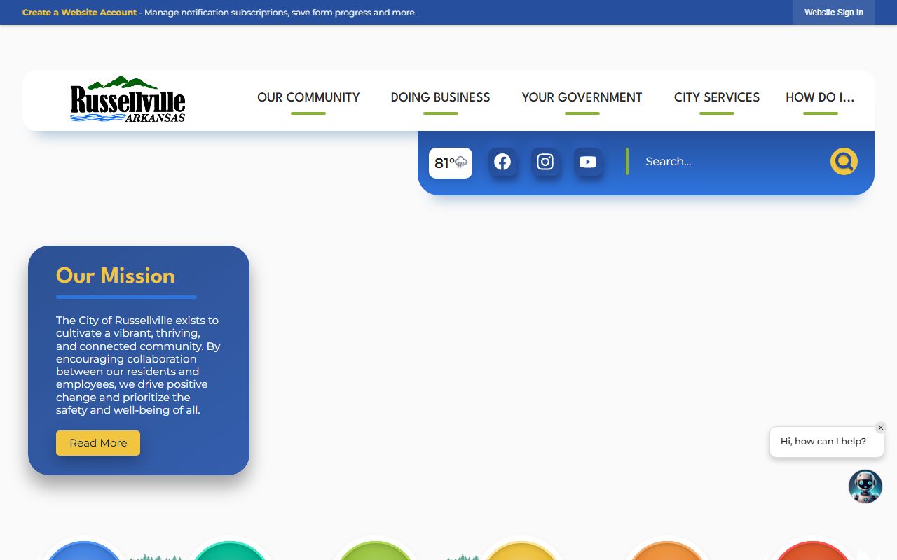 Russellville Arkansas city records and government website