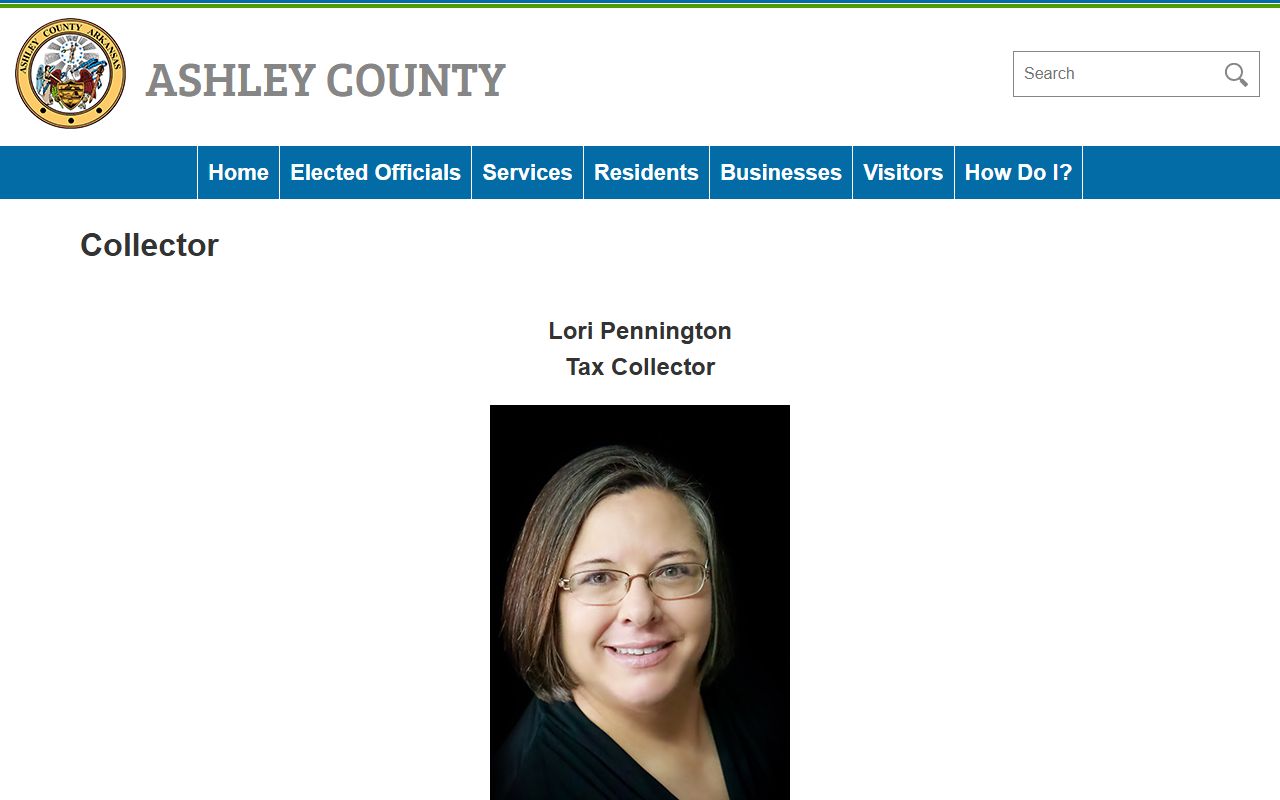 Ashley County collector public records property tax payment