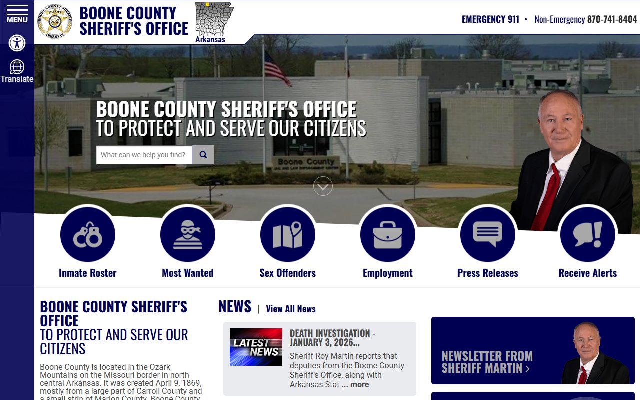 Boone County sheriff public records jail roster