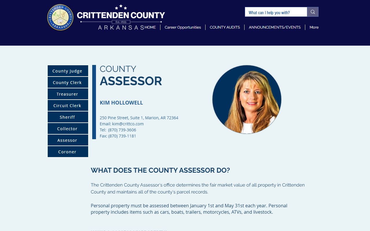 crittenden county assessor public records property values