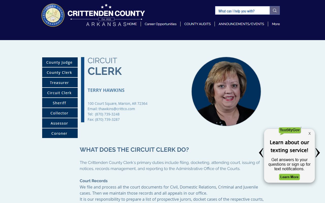 crittenden county circuit clerk public records court filings