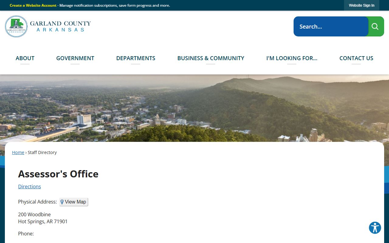 Garland County Assessor property records