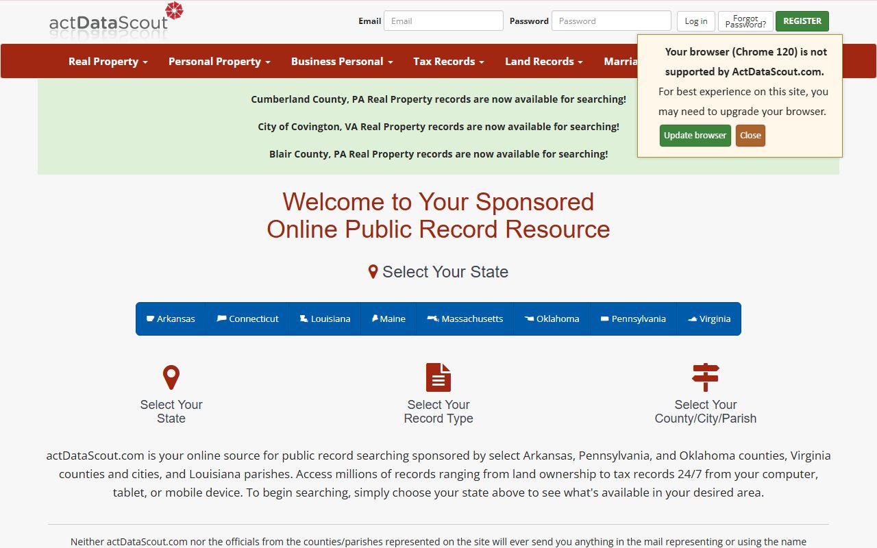 Greene County assessor property records on actDataScout.com
