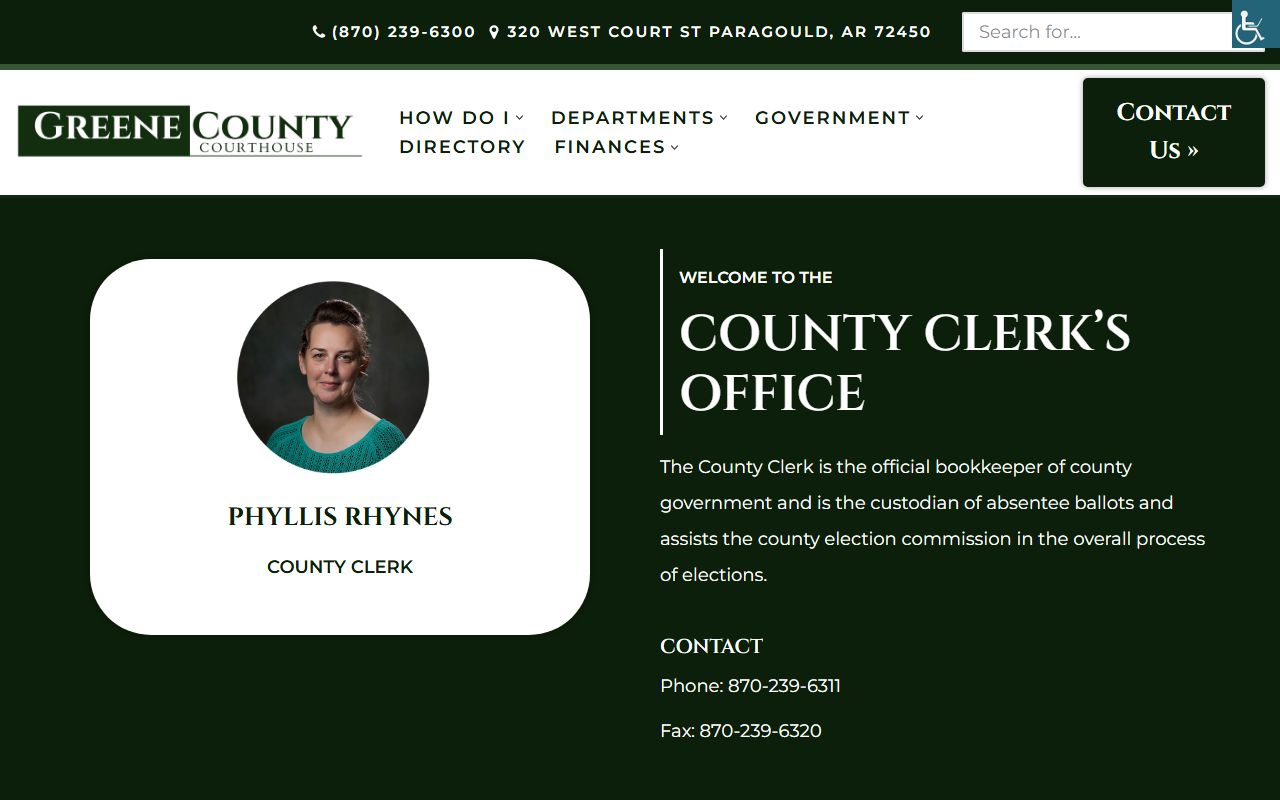 Greene County clerk public records including marriage licenses and probate
