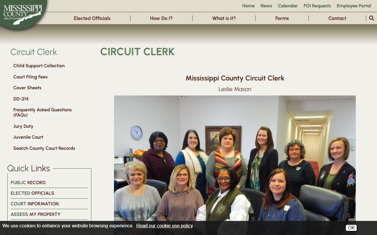 Mississippi County Circuit Clerk public records website