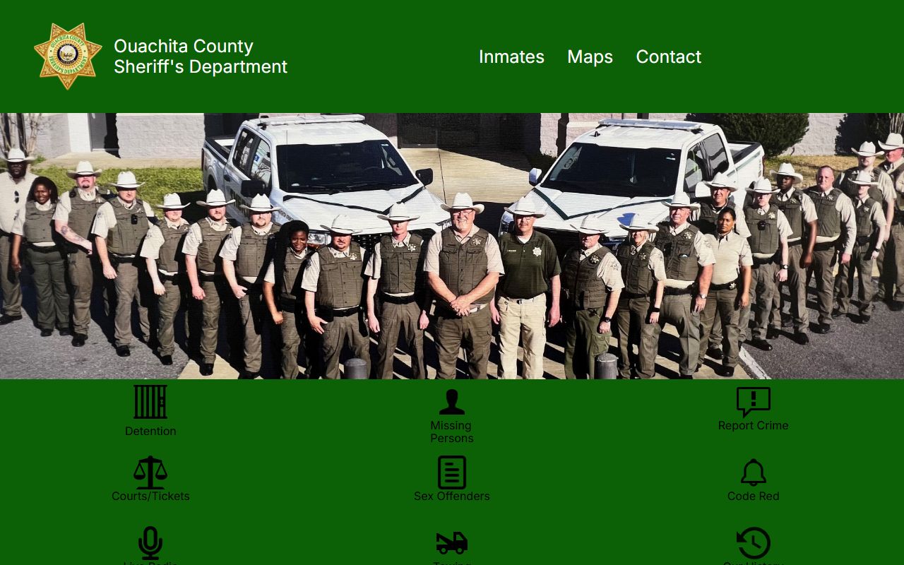 Ouachita County Sheriff Office public records and inmate roster