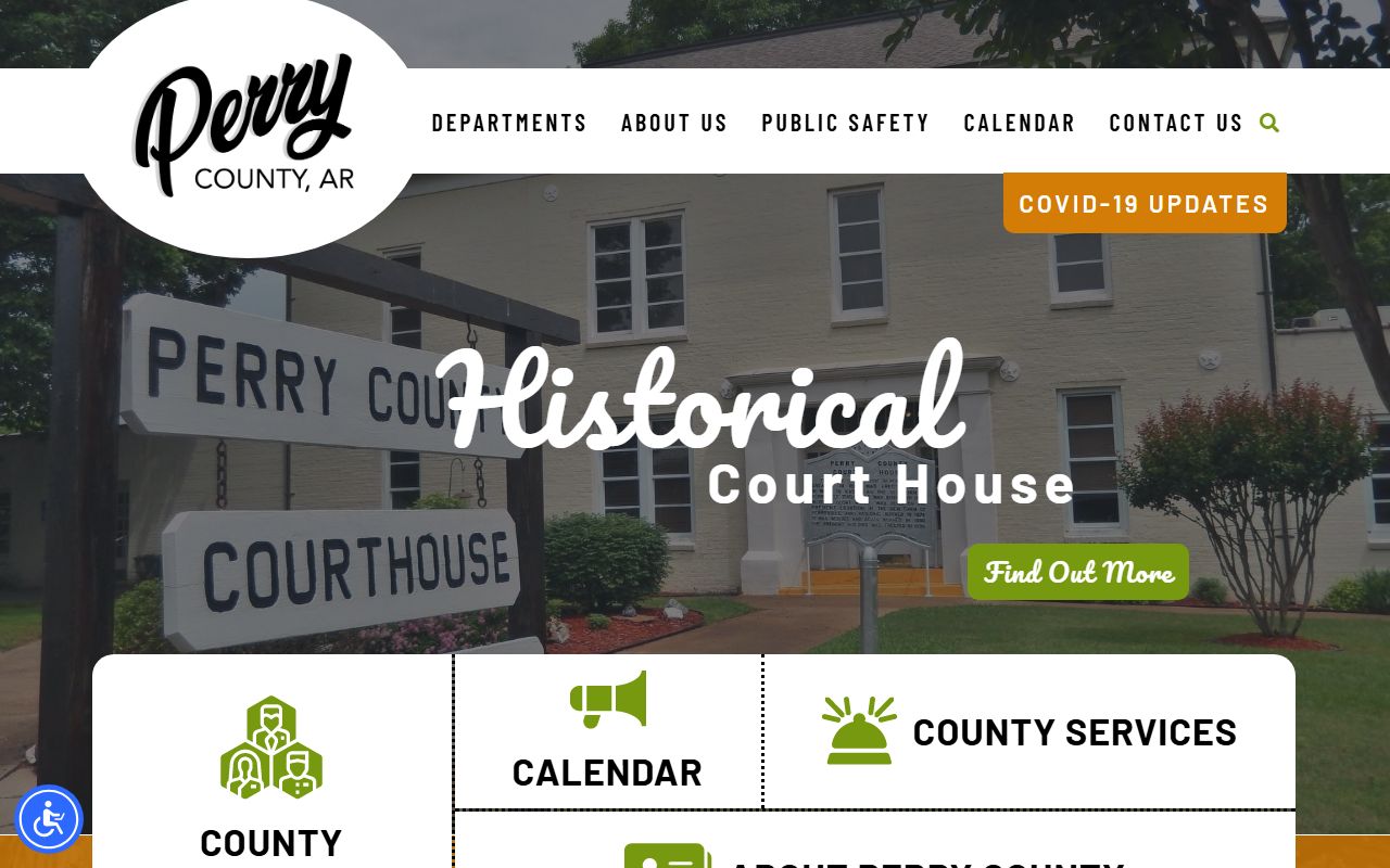 Perry County Arkansas government website for public records
