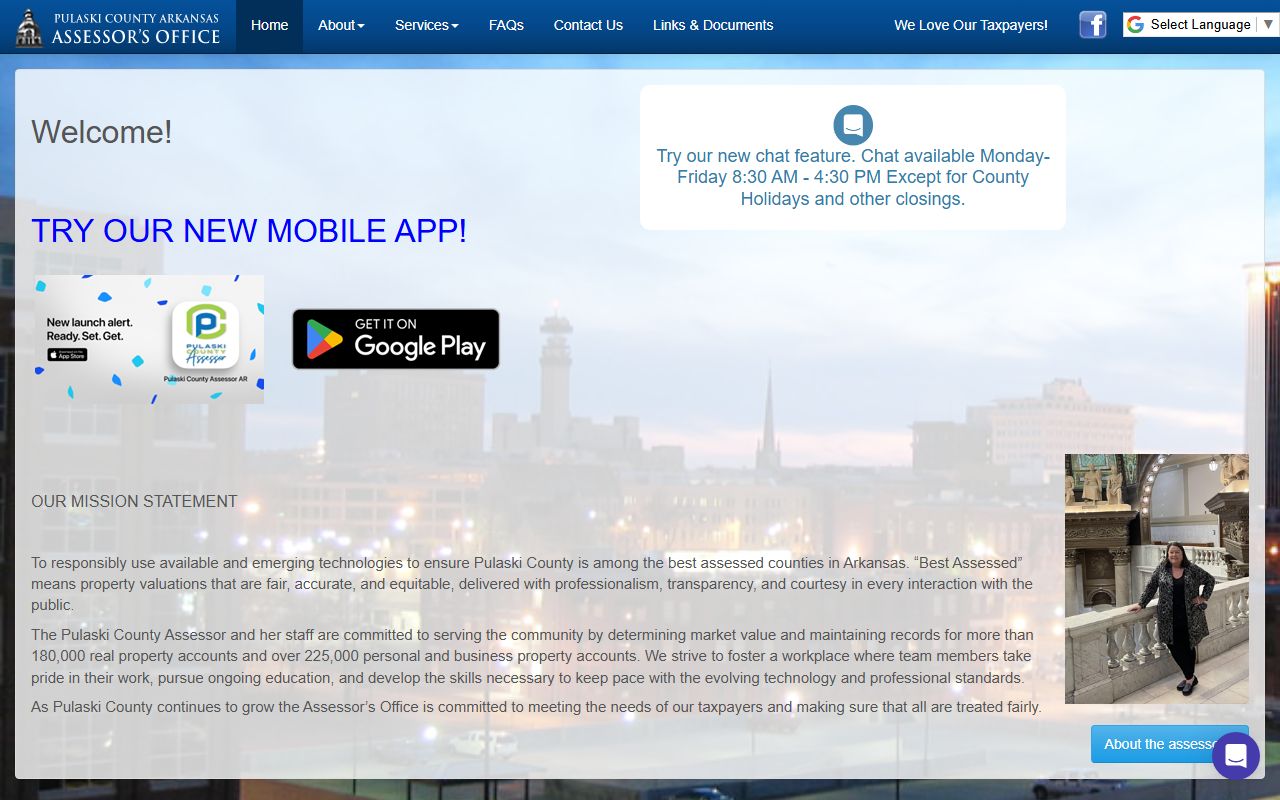 Pulaski County Assessor property search database and GIS