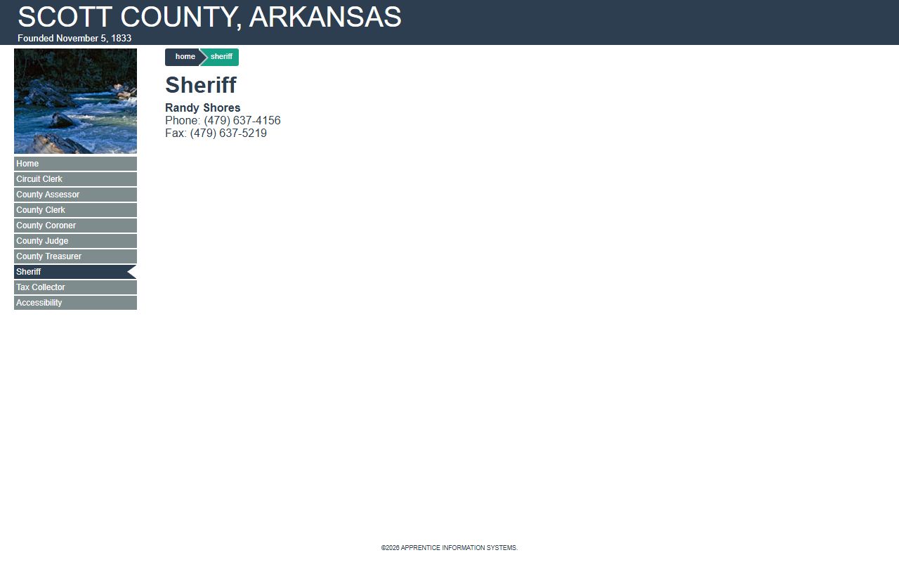 Scott County Sheriff arrest records and inmate roster in Waldron
