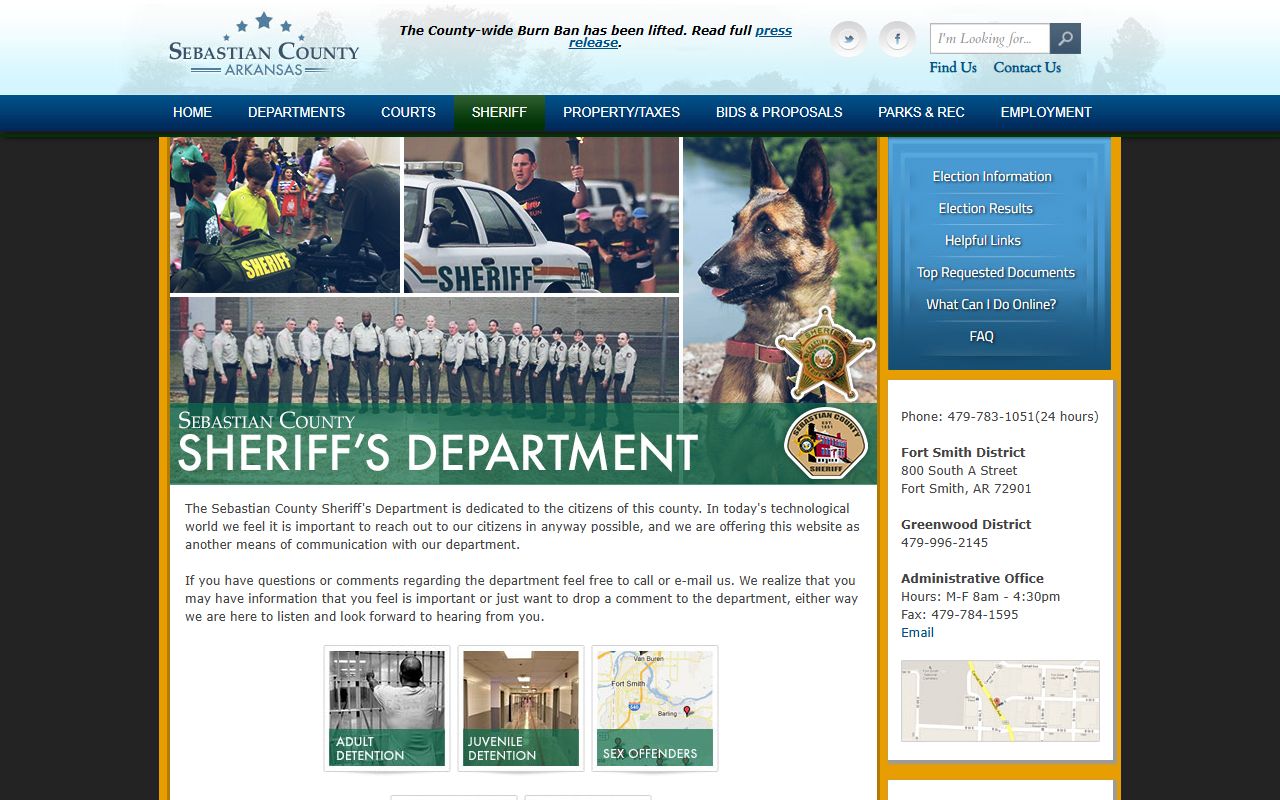 Sebastian County Sheriff arrest records and inmate search